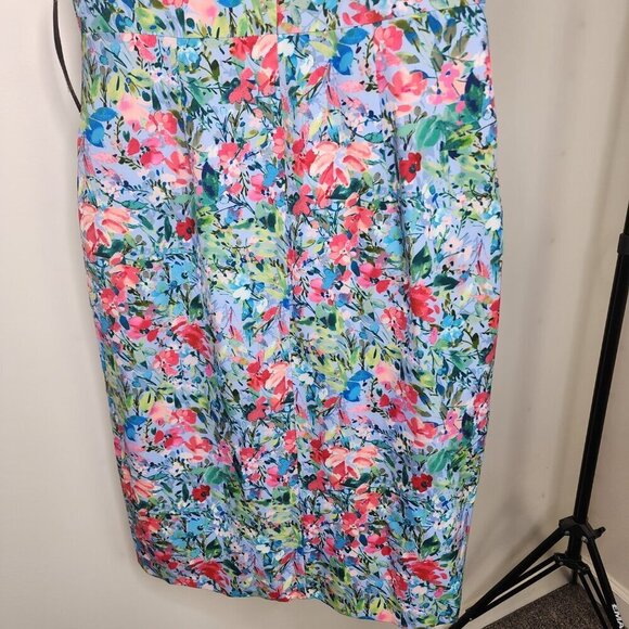 NWT Aidan by Aidan Mattox Off the Shoulder Floral Dress Lilac Multi Size 10 - Picture 10 of 16